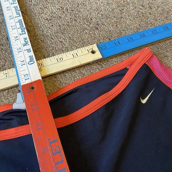 Nike Dri Fit Mesh Panel Wide Leg Women L Athletic Black Pink PullOn Active Pants - Picture 2 of 11